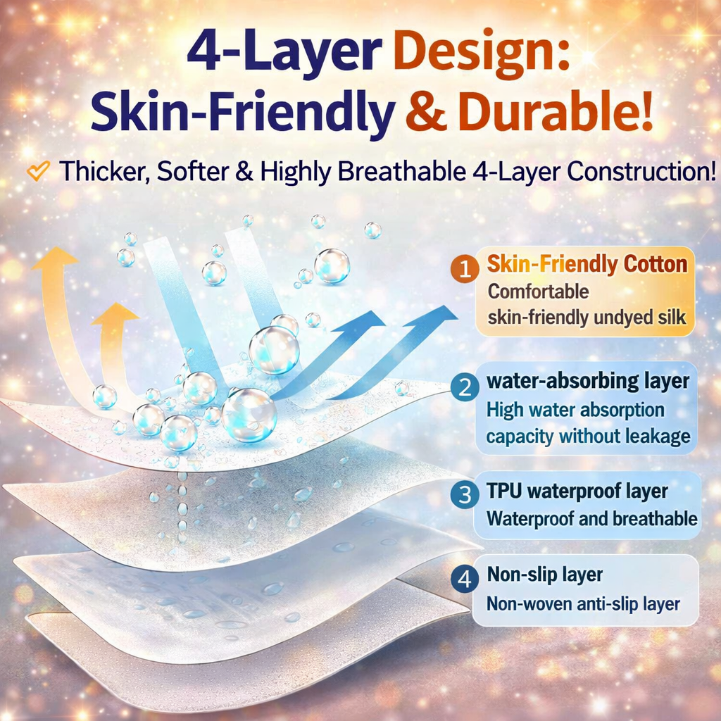 Special Washable Diaper Pad For Adults And The Elderly, 4 Layers (Buy 1 Get 1 Free)