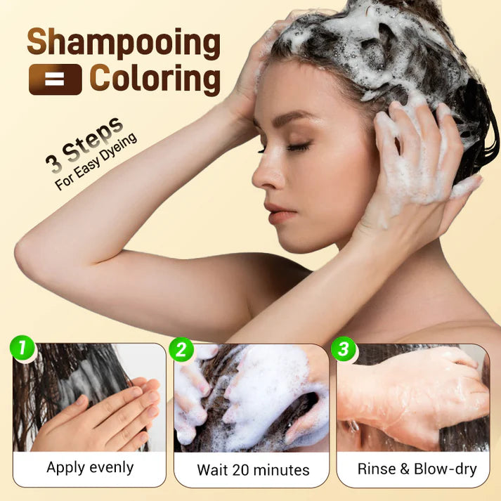 Nourishing Plant-Based Hair Color Dye Shampoo  (BUY 1 GET 1 FREE)