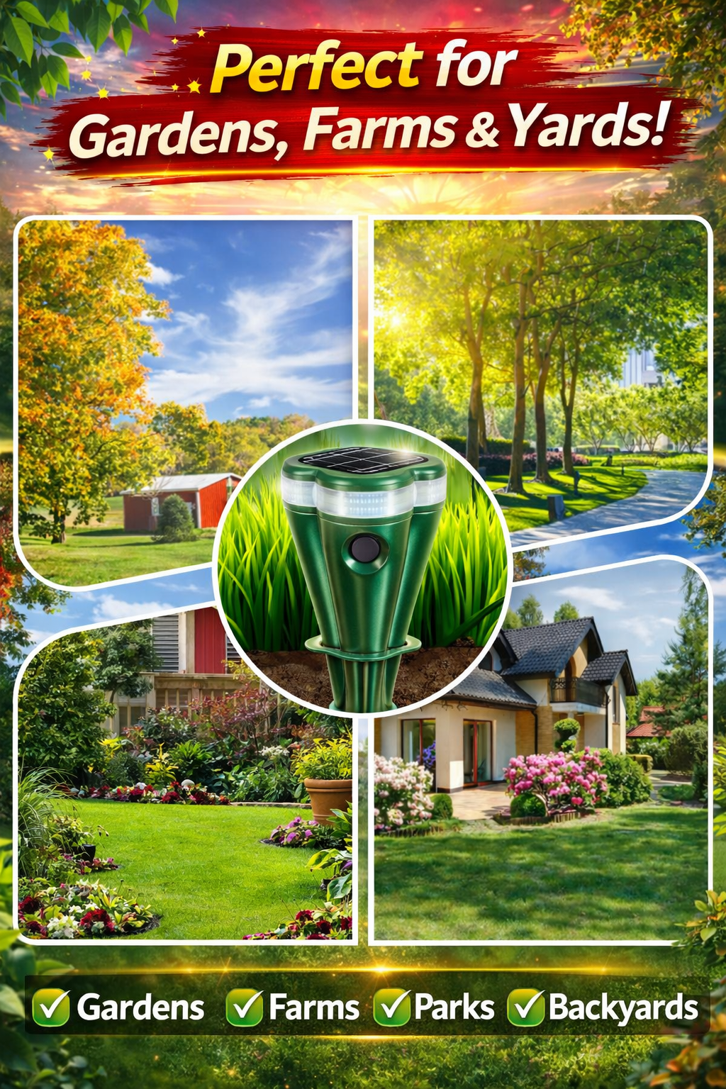 Solar Powered Waterproof Screw Mole Repellent (Buy 1 Get 1 FREE)