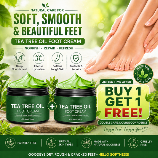 Soothing Aloe Vera & Tea Tree Foot Moisturizer (Buy 1 Get 1 FREE)