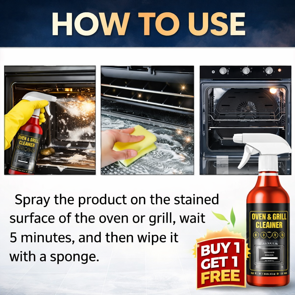 Oven & Grill Cleaner Spray (Buy 1 Get 1 FREE)