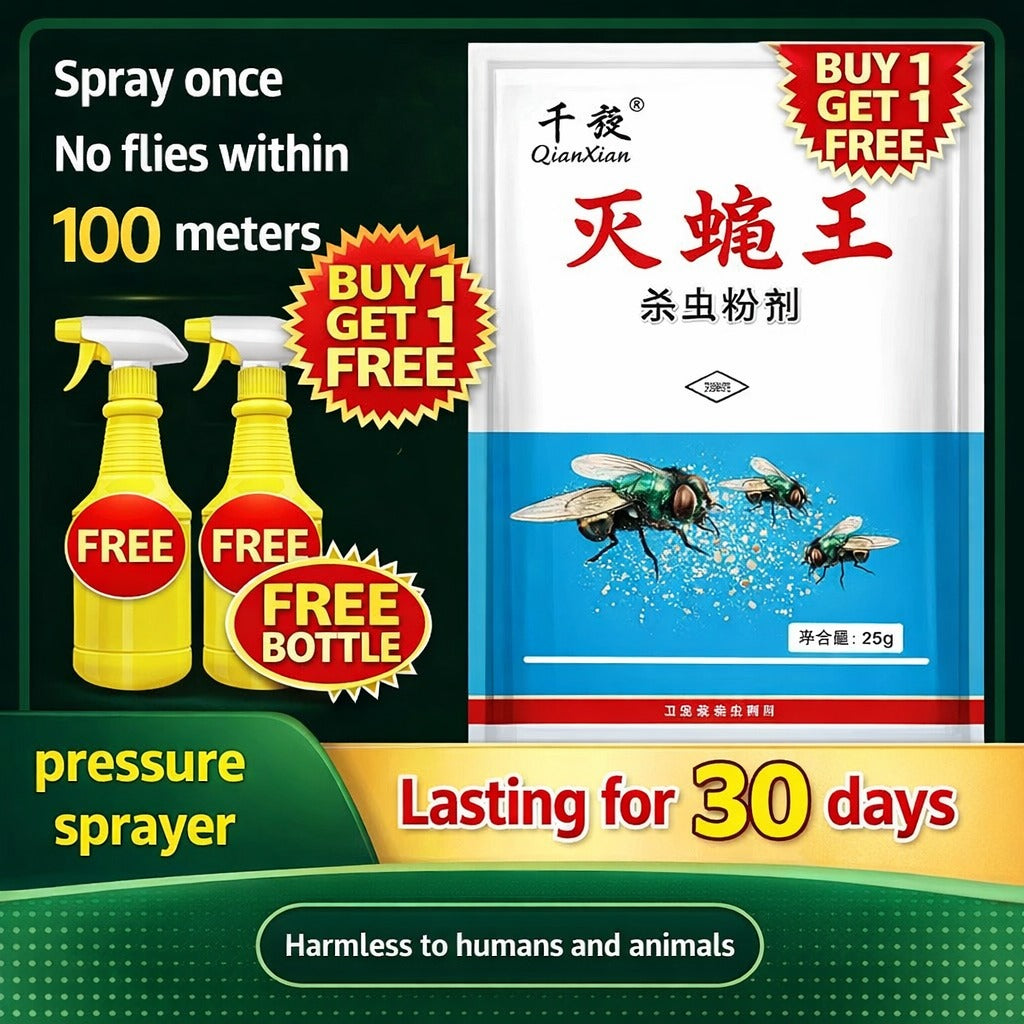 Universal Safe Fly Control Powder Agent (Buy 1 Get 1 FREE) + FREE Spray Bottle Included